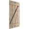Ekena Millwork Rustic Four Board Spaced Board-n-Batten Pecky Cypress Faux Wood Shutters w/Z-Board, 23 1/2"W x 34"H SHUBSZ23X34PCPR - alternate 15